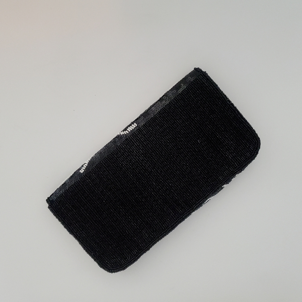 Zebra Pattern Sequin Evening Bag Clutch Or Chain … - image 5